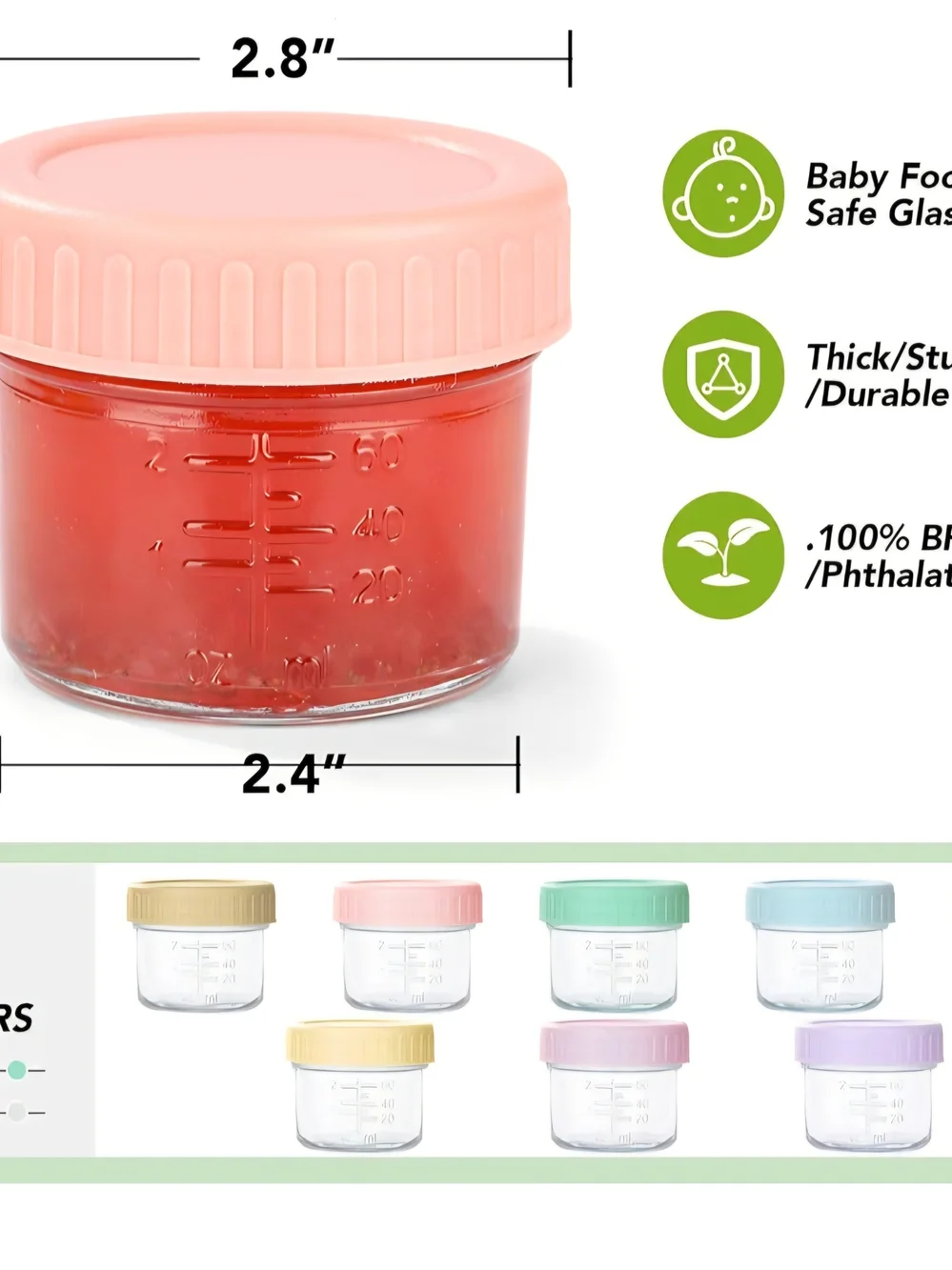 29-Piece Glass Baby Food Jar Set 🍼